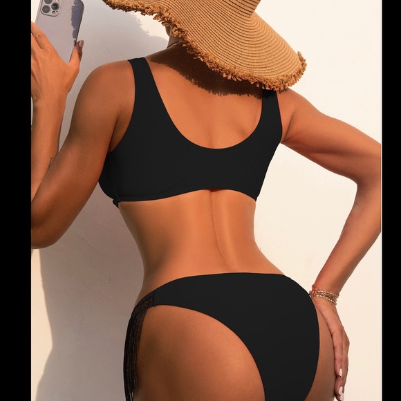 Fringe cut out monokini one piece - Picture 3 of 5